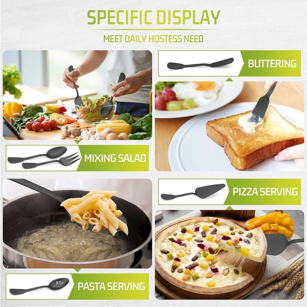 5 piece stainless steel serveware set